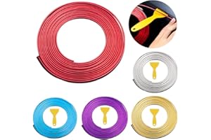 CENRONG Tiras líneas de molduras lnterior del Coche，5M Lnterior del Coche decoración línea de moldura Car Interior molduras Tiras，para Todos los Coches (Red)