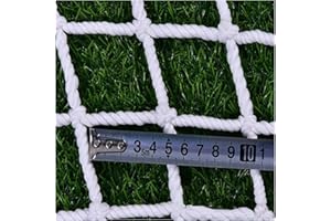 NIANTONG Weiß Schutznetz Nylonseil Multi-Purpose Child Kletternetz for Kinder, Kletter Woven Rope Mesh-Netze for Schienen Balkon Geländer Treppenkinderspielplatz Innendekoration(Size:1X2M(3X7FT),Color:weiß)