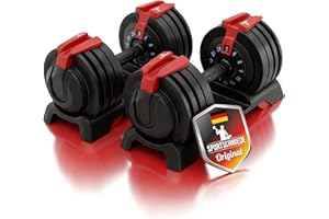 SPORTSCHMIEDE Hanteln Set [Verstellbar] Gewichte Hantel Kurzhanteln für Home Gym | Hantelset Kraftstation | Set für Damen & Herren - Ideal für Krafttraining & Fitness Fitnessgeräte für Zuhause