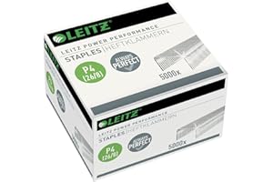 Leitz Power Performance Agrafes P4 (26/8), Galvanisé, Boîte de 5000 Agrafes, 55590000