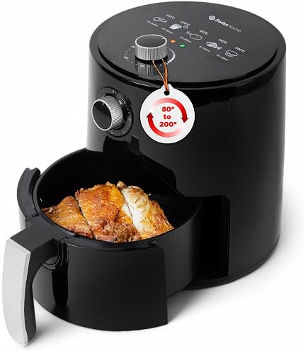 Friteuse Sans Huile Noaton 6,2 L – 1600 W, 8 Programmes, Fenêtre + Éclairage, Mémoire, Tactile – Incl. Livre Recettes & Pince