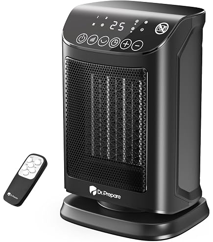 Chauffage D'appoint électrique 1500W Silencieux - Avec Télécommande, Oscillation 70°, 3 Modes - Pour Salle De Bain, Chambre, Bureau - 11