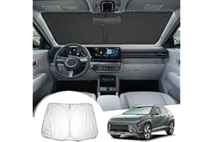 GAFAT Compatibile con Hyundai Kona SX2 2024 2025 Parasole per Parabrezza interno, Kona SX2 Hybird EV Parabrezza Parasole, Raffreddamento, Protezione UV, Accessori Kona 2024