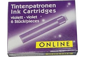 Online 17223/24 Naboje do Piór, Fioletowy, 6 Szt.