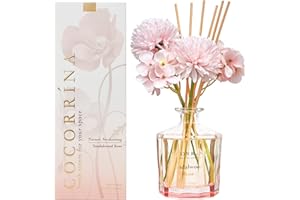 Cocorrína Kwiatowy zapach do pomieszczeń, z 8 pałeczkami zapachowymi 250 ml, drzewo sandałowe, róża, naturalny, długotrwały, do domu, sypialni, biura, łazienki, jako dekoracja regału (kolekcja Master