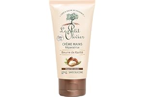 LE PETIT OLIVIER - Crème Mains Réparatrice - Beurre De Karité - Soulage, Répare & Hydrate - Peaux Très Sèches - 98% D'Origine Naturelle - Sans Silicone - Fabriqué en France - 75 ml