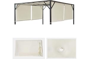 Mendler Pérgola Baia - Funda de repuesto para techo (4 x 4 m), color crema