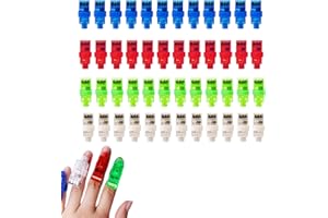 Bagues Lumineuses, Halloween Lumières de Doigt, 48 Pièces LED Finger Lights, Lampe De Poche Doigt Jouet, LED Lumière de Doigt, LED Lumière Doigt Anneau Lumière, Enfants De Lampe De Poche De Doigt
