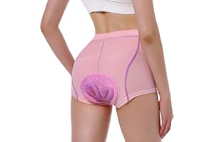 FEIXIANG Pantaloni da Ciclismo da Donna, Pantaloncini da Ciclismo Corti Pantaloncini da Ciclismo Biancheria Intima da Ciclismo con Imbottitura in Gel 4D Traspiranti ad Asciugatura