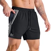 ZENWILL DRI-Armor Shorts Men Sport Running | Men's Gym Shorts Pocket Zip, Lightweight Running Shorts, Gym Tennis Shorts