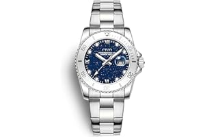 CIVO Orologio Donna Cronografo Impermeabile Analogico Quarzo Orologio da Polso con Cinturino Acciaio Inossidabile Moda Elegantecielo Stellato Data Diamanti Orologio Donna Ragazza