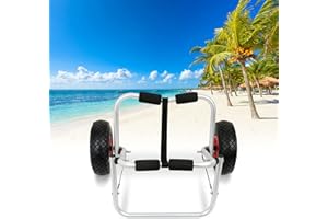 Einfeben Faltbarer Kajakwagen Kanuwagen Transportwagen Bootswagen Spannriemen SUP Aluminium Bootstrailer Surfwagen für Kanu Surfboard Faltboot