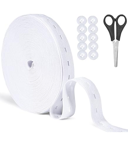 Cordino Elastico Piatto Di Colore Nero/bianco, Cordino Elastico In - Foto 10