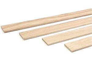 wodewa Listón de madera de roble estructurado natural, 1 m, 30 x 4 mm, moldura decorativa para revestimiento de pared, techo o suelo, manualidades