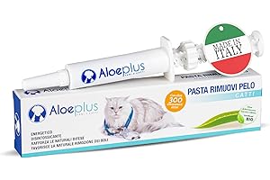 ALOEPLUS Gatti Pasta Orale Rimuovi Pelo 15ml - Pasta per Gatti Contro i Boli di Pelo, Previene e Rimuove i Boli, Alimento Complementare Energetico, Disintossicante con Aloe Arborescens BIO