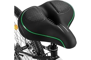 TONBUX Sillín Bicicleta Extra Grande, Sillín de Bicicleta Cómodo Impermeable, Sillin Bici Ergonómico, Asiento de Bicicleta Transpirable para MTB/Bicicleta Urbana/Bicicleta de Carretera/Ebike