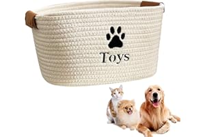 bangminda Aufbewahrungskorb für Hundespielzeug Baumwollseil Hundespielzeugkorb hundespielzeugkiste für Hundespielzeug Aufbewahrungsbox in dem Kleidung Heimtierbedarf Spielzeug für Katzen Hunde