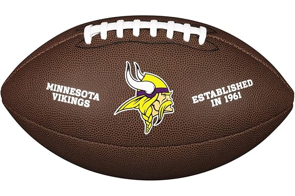 Wilson Ballon de Football Américain NFL Team Logo, Taille Officielle, Cuir Composite