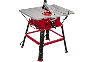 Einhell - Sega circolare da tavolo TC-TS 254 U (max 2200 W, Ø 254 x ø30 mm, battuta parallela/angolare/trasversale, ingrandimento, lama inclinabile, attacco per aspirapolvere)