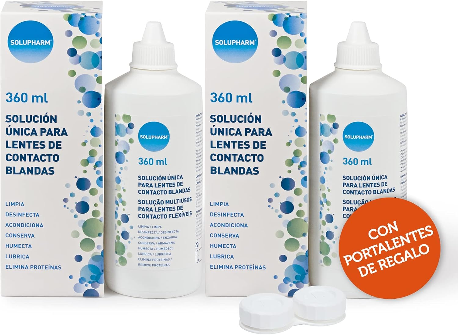 Solupharm Solución Única para Lentes de Contacto Blandas ,360 ml (Paquete de 2)