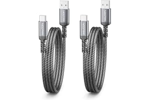deleyCON 2x 1m Cavi USB-A a USB-C Cavi di Ricarica e Dati per iPhone 17 15 16 Pro Max Air Galaxy A16 A56 S25 S24 S23 Pixel iPad Pro Air Tablet AirPods Notebook Switch PS5