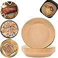 Air Fryer Disposable Paper Liner - 100PCS 6.3inch Round Non-Stick Parchment Paper Liners, Oil-proof, Water-proof Cooking Baking Roasting Filter Paper for Air Fryers Basket, Microwave Oven, Frying Pan