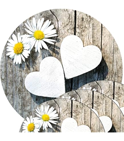 Oster-Tischsets, 4 Stück, 38,1 Cm Rund – Bestickte Platzdeckchen Für Frühling & Feiertage