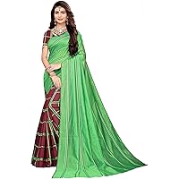 Anni Designer Women's Cotton Silk Blend Lining Saree With Blouse Piece(ZEBRA-Colors_Free Size)