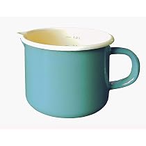 Casserole Krüger Sylt 16 Cm - Émail Bleu Bord Chromé - Compatible Induction