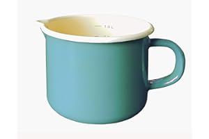 K. Krüger Casserole à lait en émail Bleu turquoise 1 l