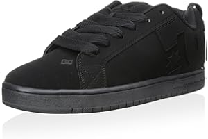 DC Shoes (DCSHI) Homme Court Graffik-Low-Top Shoes for Men Chaussures de Skateboard, (Black/Black/Black), 46 EU