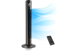 ‎BRANDSON Brandson - Turmventilator mit Fernbedienung - Preisträger 2025 - Oszilation 60° - Standventilator - mobiler Lüfter - Säulenventilator - 96 cm - Ventilator 3 Geschwindigkeitsstufen - GS - Graphite