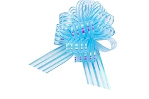 Oblique Unique® Gift Bow with Gift Ribbon Shiny for Gifts Bags Sugar Bags for Crafts Decorating Decorating 15 x 18 cm – Available (Light Blue)