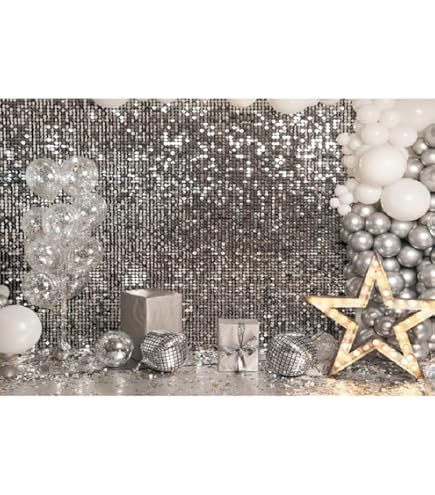 4pcs Rideau Brillant, 2x1m Rideau Disco Petite Forme Carrée