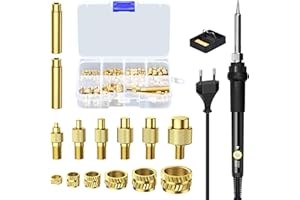 QEANY 139 Stück Gewindeeinsätze Lötspitzen Set,Gewindeeinsatz M2/M3/M4/M5/M6/M8,Temperatur Einstellbar Lötkolben,Kompatibel mit 3D Drucker Zubehör