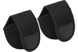 Archuu Étui de Protection pour Moulinet Baitcasting en Toile 2 pièces, Pochette de Protection réglable pour moulinets Baitcast, Manchon de Moulinet de pêche Portable, résistant aux Chocs et