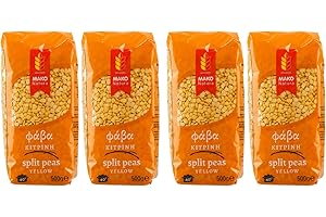 ‎JASSAS GRIECHISCHE FEINKOST Fava Gelbe Erbsen nach griechischer Art | 4x 500g Packung von Mako | Fava Bohnen in Spitzenqualität | +20ml Jassas Olivenöl