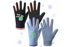 MLPKOI 2 Paires Gants Enfant, Moufles Enfant, Gants d'hiver imperméables, Ggants de Ski Enfants Moufles Chaud Hive, Thermiques, pour Vélo Équitation Patinage Garçons Filles 3-7 Ans