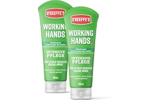 O'Keeffe's Working Hands 80 ml tub, 2-pack - Hand Cream för extrem torr, spruckna händer, omedelbart ökade fuktinnehåll, formar ett skyddande lager och förhindrar fuktförlust