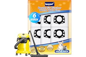 ‎KEEPOW KEEPOW 6 Pack Kfi 357 Staubsaugerbeutel für Kärcher nass trockensauger WD 2 Plus, WD 3, WD 3 Akku, für Kärcher Staubsauger WD3 S, KWD1, KWD 2, KWD3, MV3, SE4001, SE4002,Ersetzt 2.863-314.0