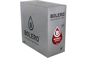 Bolero Drinks 24 bustine da 9 grammi gusto PESCA (PEACH) - Preparato istantaneo per Bevande con Stevia e Vitamina C e Senza Zucchero