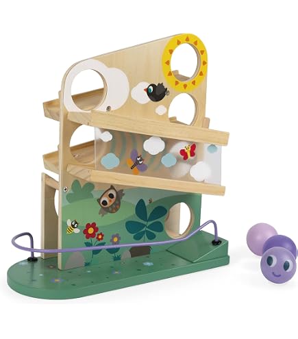 Janod Holzpuzzle „Bauernhof“ – 6-teiliges Einsetzpuzzle Mit Großen Knöpfen Für Kinder Ab 18 Monaten