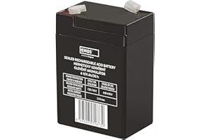 EMOS - Batterie au plomb sans entretien - 6V 4Ah - Batterie AGM - Connexion Faston 4,7mm - Pour éclairage de secours - 70x47x101 mm