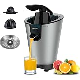 Cecotec EssentialVita PowerFresh 1000 Stainless Steel Electric Juicer for Oranges, 1000 W, Stainless Filter, Detachable Cones