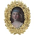 YULINK 2.5x3.5 Small Vintage Oval Picture Frame, Mini Antique Ornate Gold Photo Frame, for Tabletop and Wall Display, Decorative Retro Home Decor, Old Fashioned Photo Gallery Art