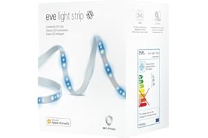 ‎EVE Eve Light Strip (Apple Home) – Smarter LED-Lichtstreifen, 2 m, weiß, Farbe (RGB), 1800 lm, dimmbar, selbstklebend, keine Bridge erforderlich, WiFi, WLAN, App-Steuerung