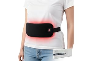 Aroma Season Electrical Menstrual Heating Pad for Period Pain Relief, 3000mAh Rechargeable Heated Belt for Cramps, Portable Heated Warmer with 3 Temperature Modes, Gifts for Women Girls Her (Black)