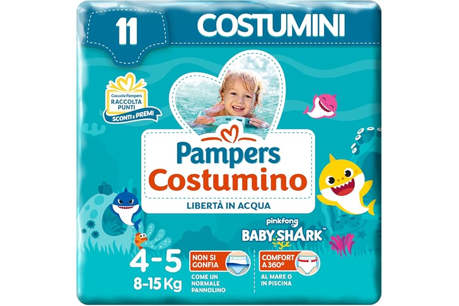Pampers Costumino, Taglia 4 (8-15 kg), 11 Pannolini