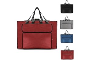 YushengTai Bolsa de Tabla de Dibujo A3, Impermeable Multifuncional Bolsa de Dibujo, Bolsa para Tablero de Dibujo para Transporte y Protección con Bolsillo Latera para Utensilios de Arte (A2/Rojo)