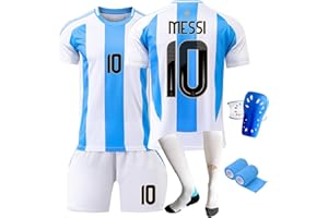 PEIFOON Maillot de Foot Enfants, Maillot de Foot N°10 Domicile/Extérieur, Maillot de Foot Respirant à Séchage Rapide, Set De Entraînement de Football